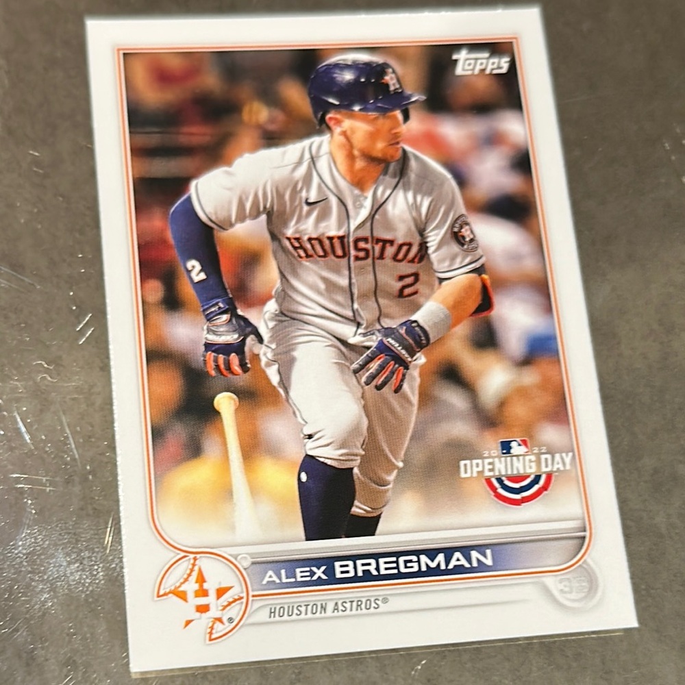Topps Houston Astros Baseball Card - Blue and White